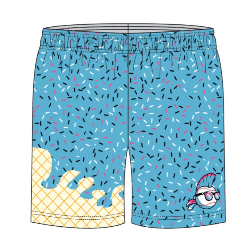MLU BLUE Ice Cream Drip Shorts