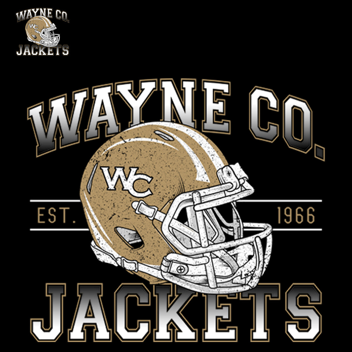 Wayne County Jackets Football T-Shirt