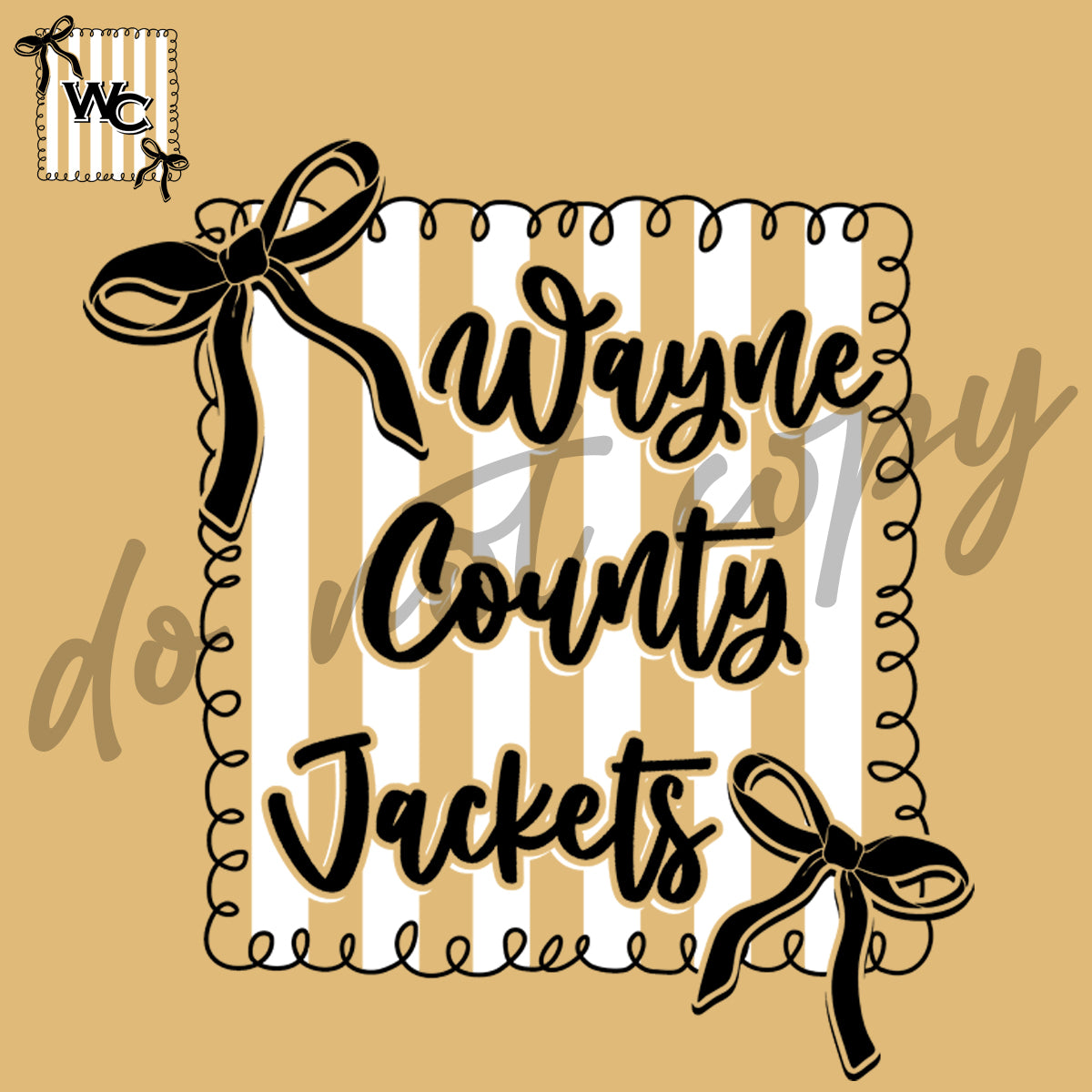 Wayne County Jackets Bow T-Shirt