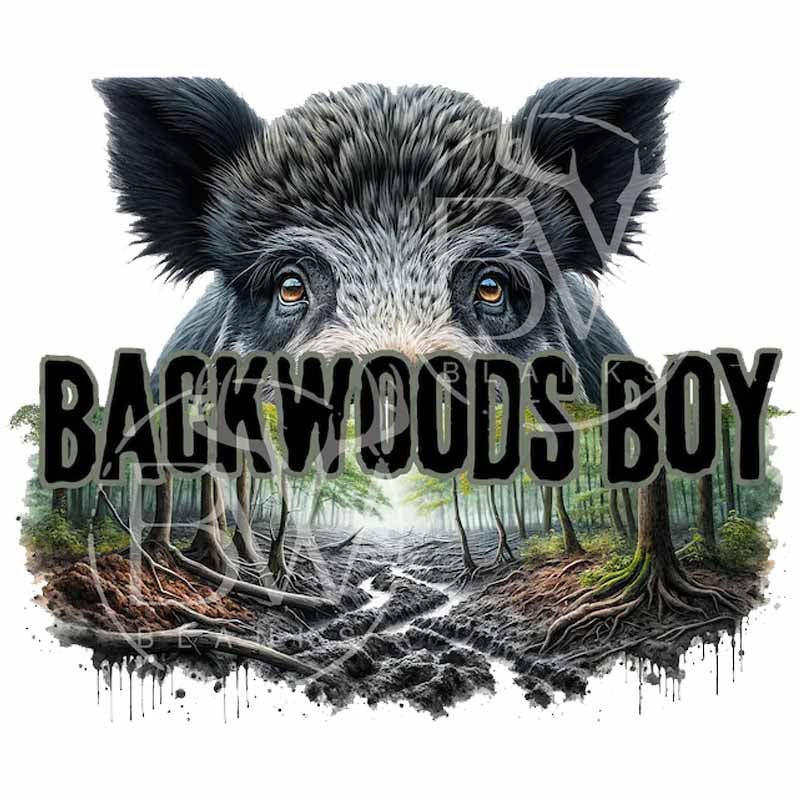 Backwoods Boy Hog Hunting DTF Transfer
