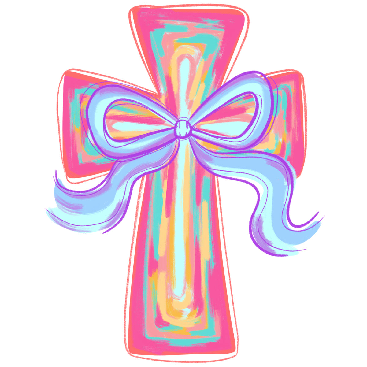 Brushstroke Cross DTF TRANSFER