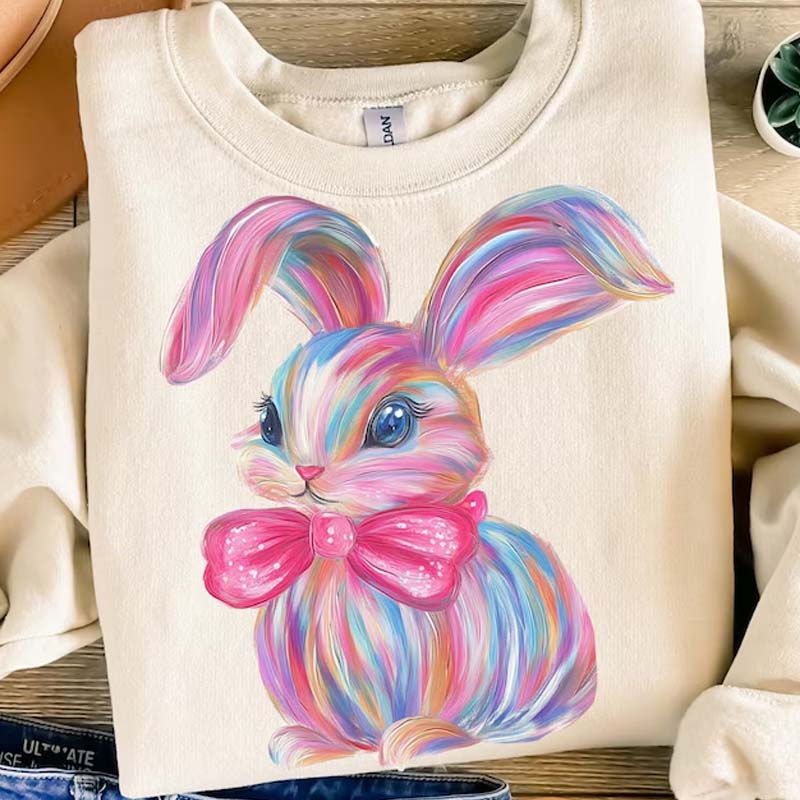 Brushstroke Easter Bunny DTF TRANSFER