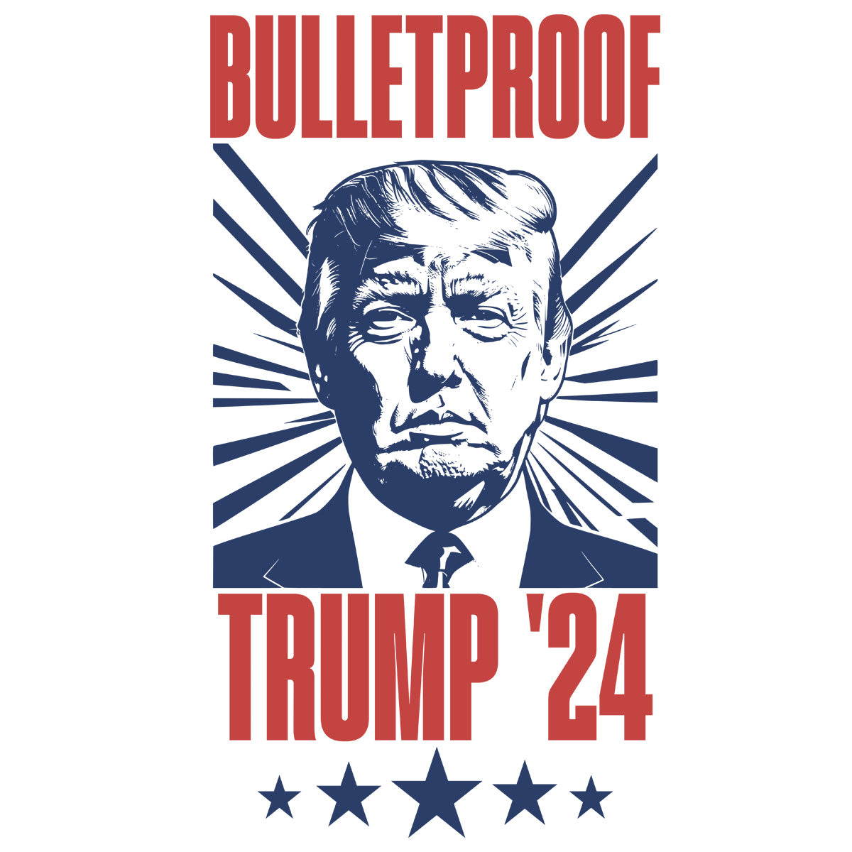Trump Bulletproof DTF transfer