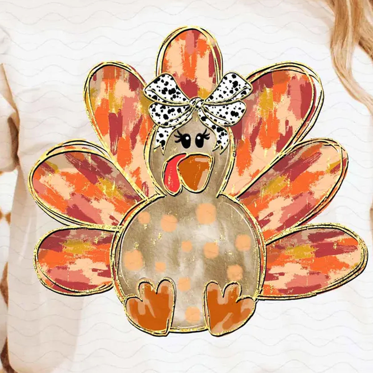 Colorful Croquette Bow Turkey DTF Transfer