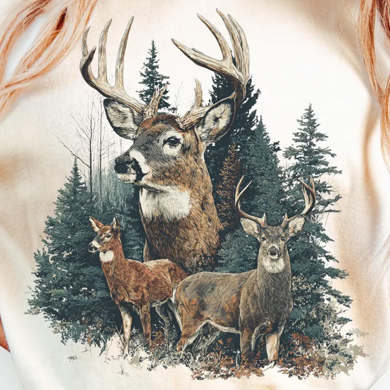 Vintage Deer Dtf Transfer