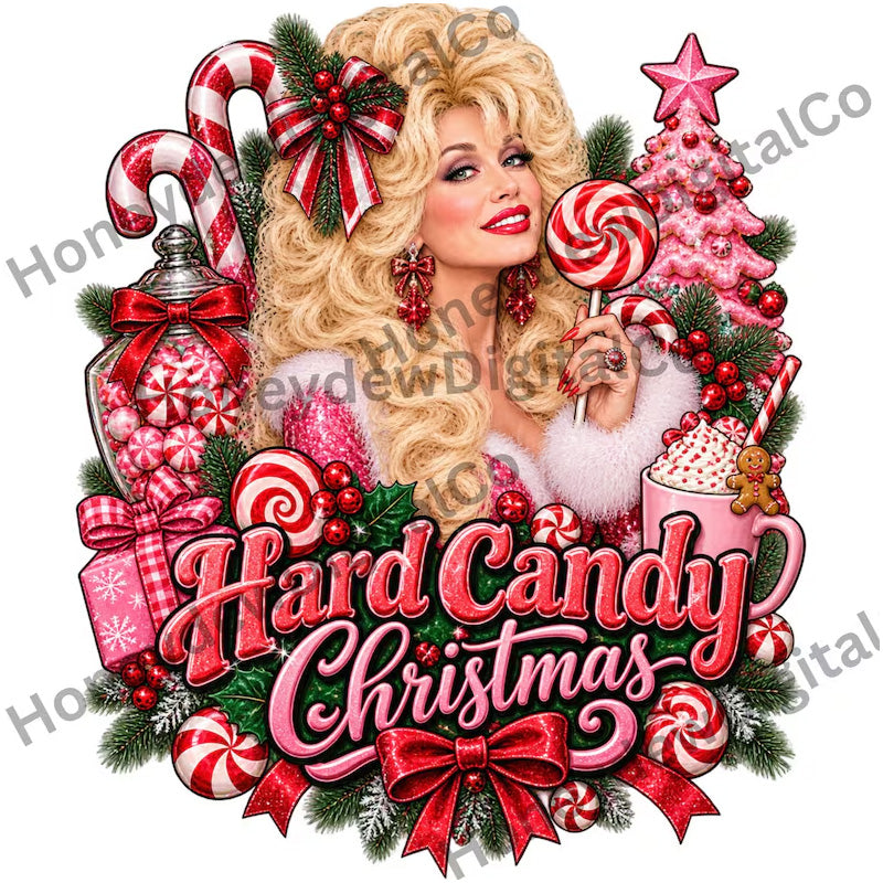 Dolly Hard Candy Christmas Dtf Transfer