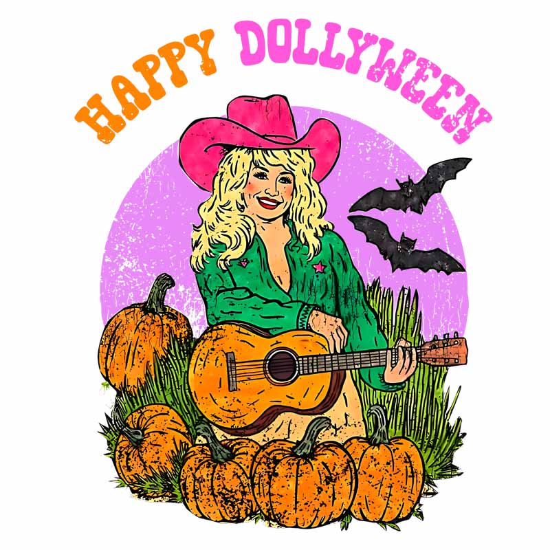 Happy Dollyween Dolly Parton DTF Transfer