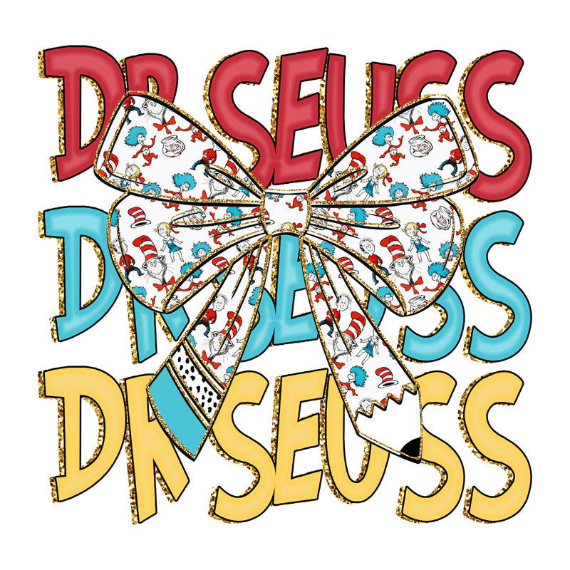 Dr. Seuss Pencil DTF Transfer