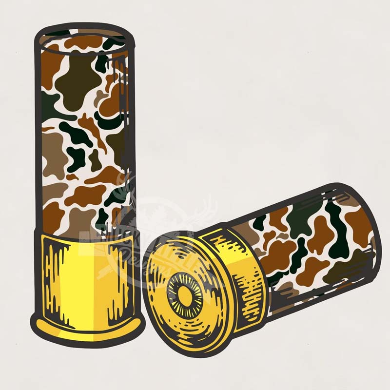Duck Camo Shotgun Shells DTF Transfer