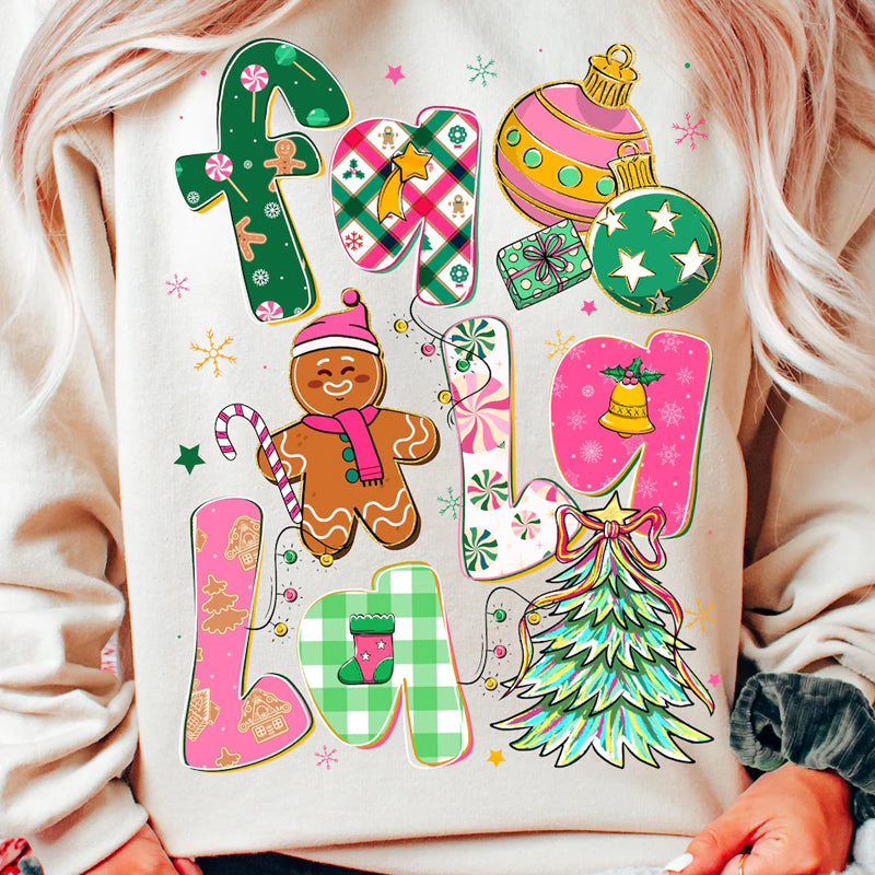 Fa La La Gingerbread DTF Transfer