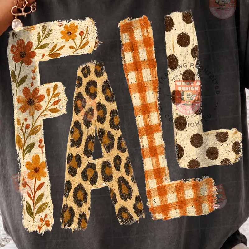 fall brush strokes Dtf transfer