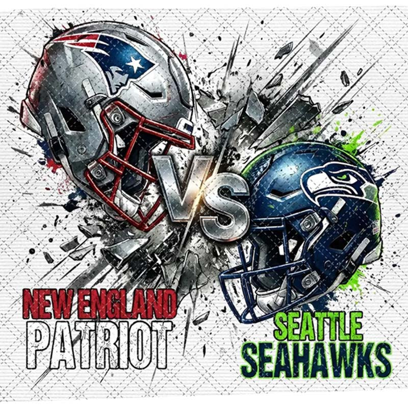 Superbowl Clashing Helmets DTF Transfer