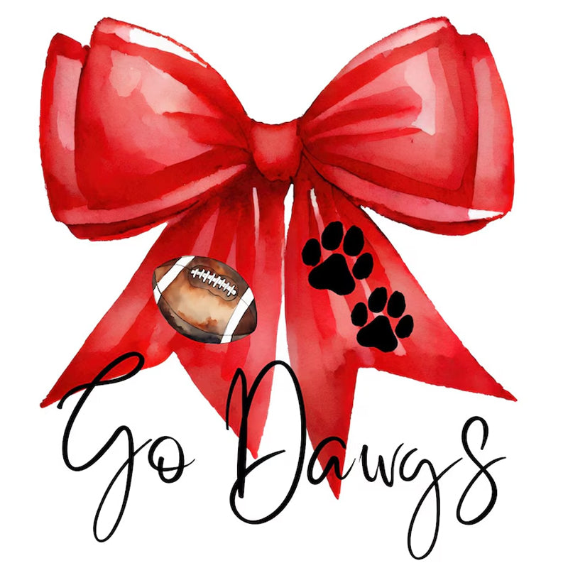 Go Dawgs Bow DTF Transfer