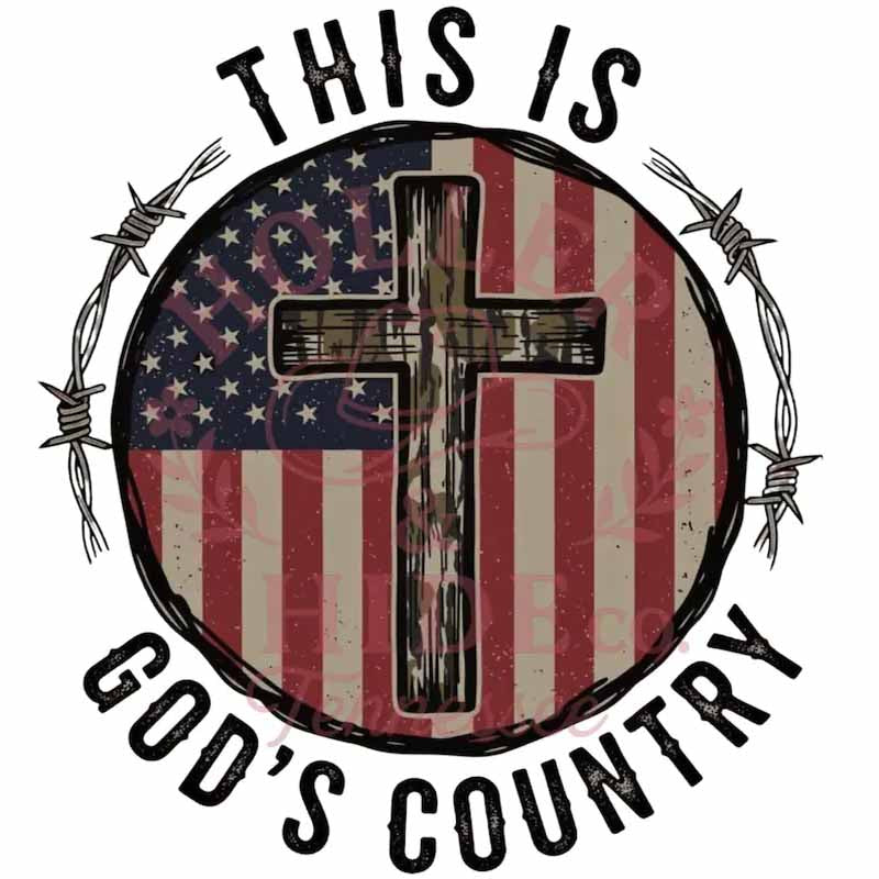 This is God's Country DTF transfer