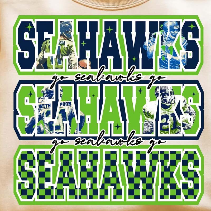 Go Seahawks Go DTF Transfer