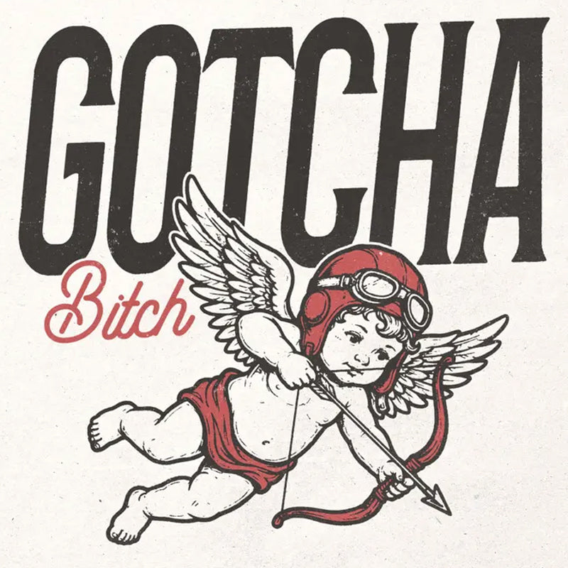 Gotcha Bitch Cupid Valentine Humor DTF Transfer