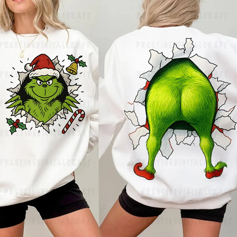 Grinch Booty Funny DTF transfer SET