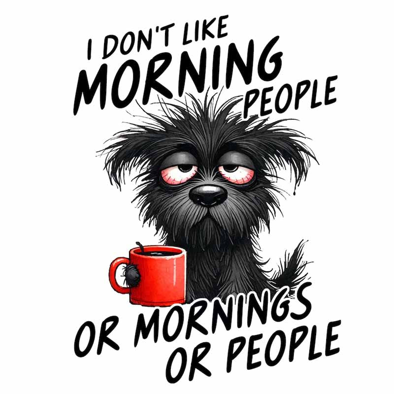 I don't like morning people DTF transfer