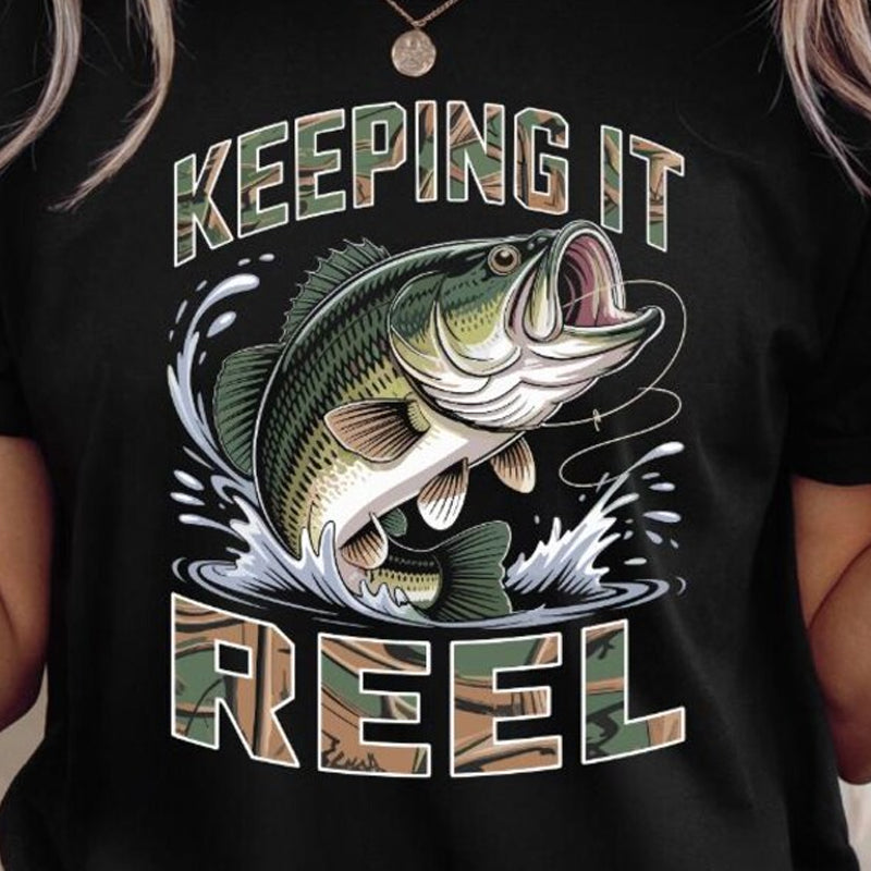 Keeping It Reel Bass Camo DTF Transfer