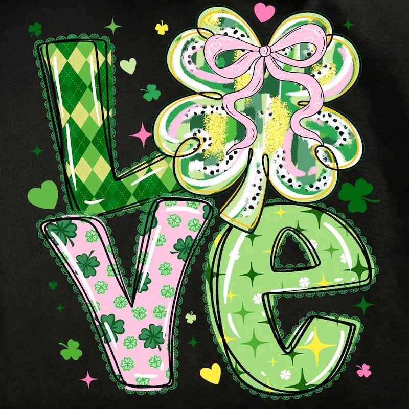 LOVE St. Patrick's Day  DTF Transfer