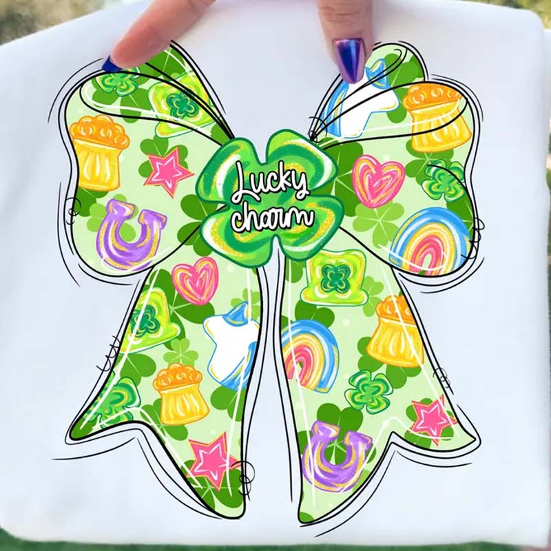 Lucky Charm Croquette Bow DTF Transfer