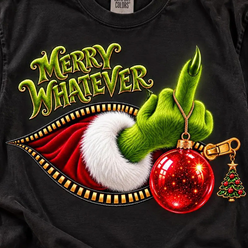 Merry Whatever Grinch DTF Transfer