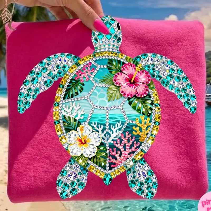 Sparkly Sea Turtle dtf transfer