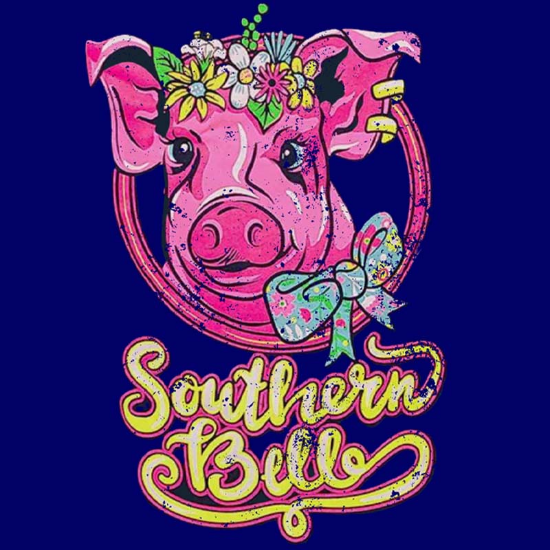 Southern Belle Pig DTF transfer