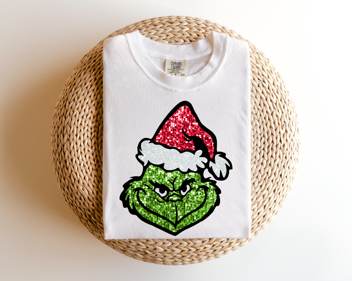 Sparkle grinch DTF Transfer