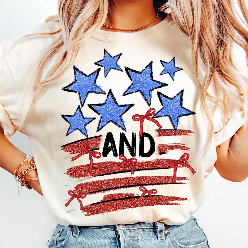 Stars and Stripes DTF transfer