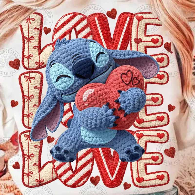 Stitch Crochet Love DTF Transfer