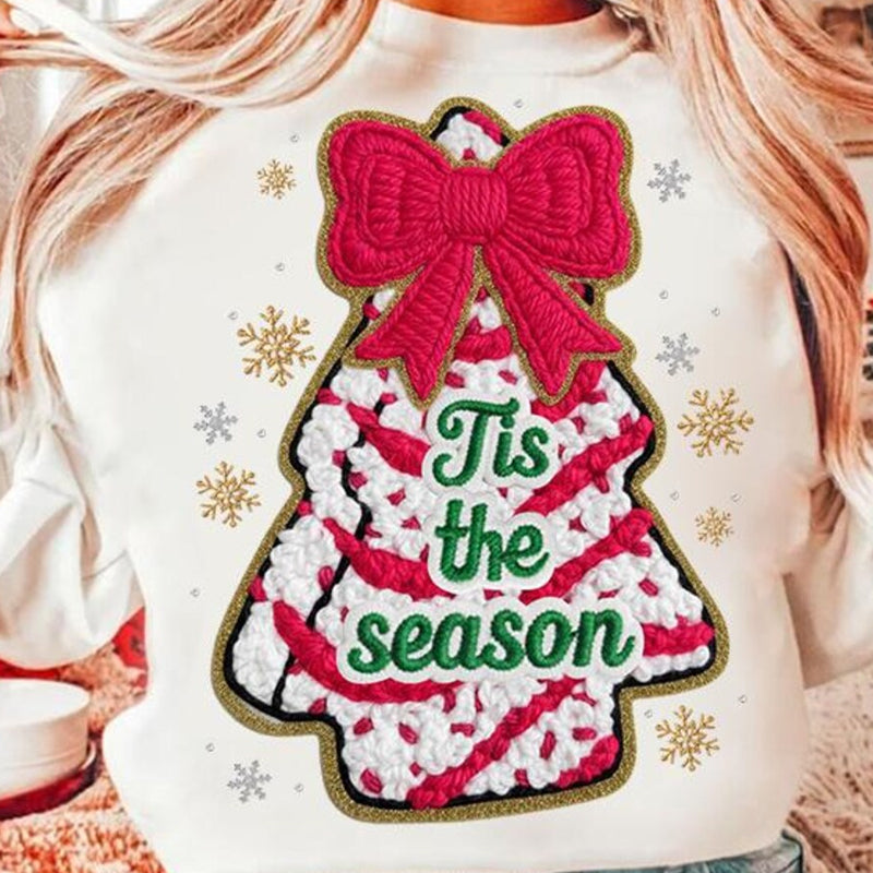 Tis the Season Christmas Tree Cake DTF Transfer