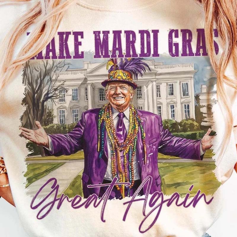 Trump Make Mardi Gras Great Again DTF Transfer
