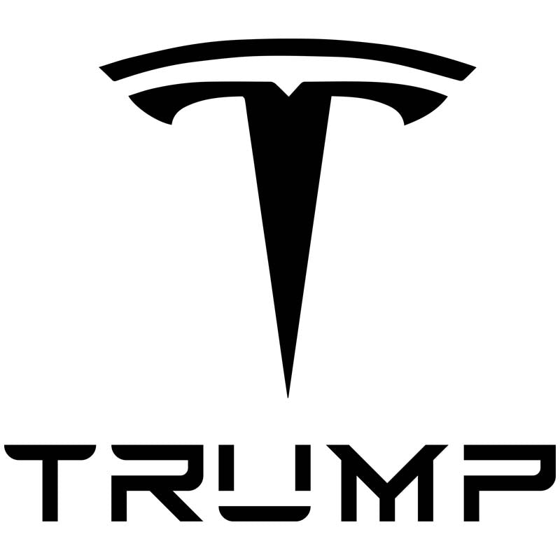 Tesla Trump Stacked Design 2 DTF transfer